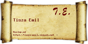 Tisza Emil névjegykártya